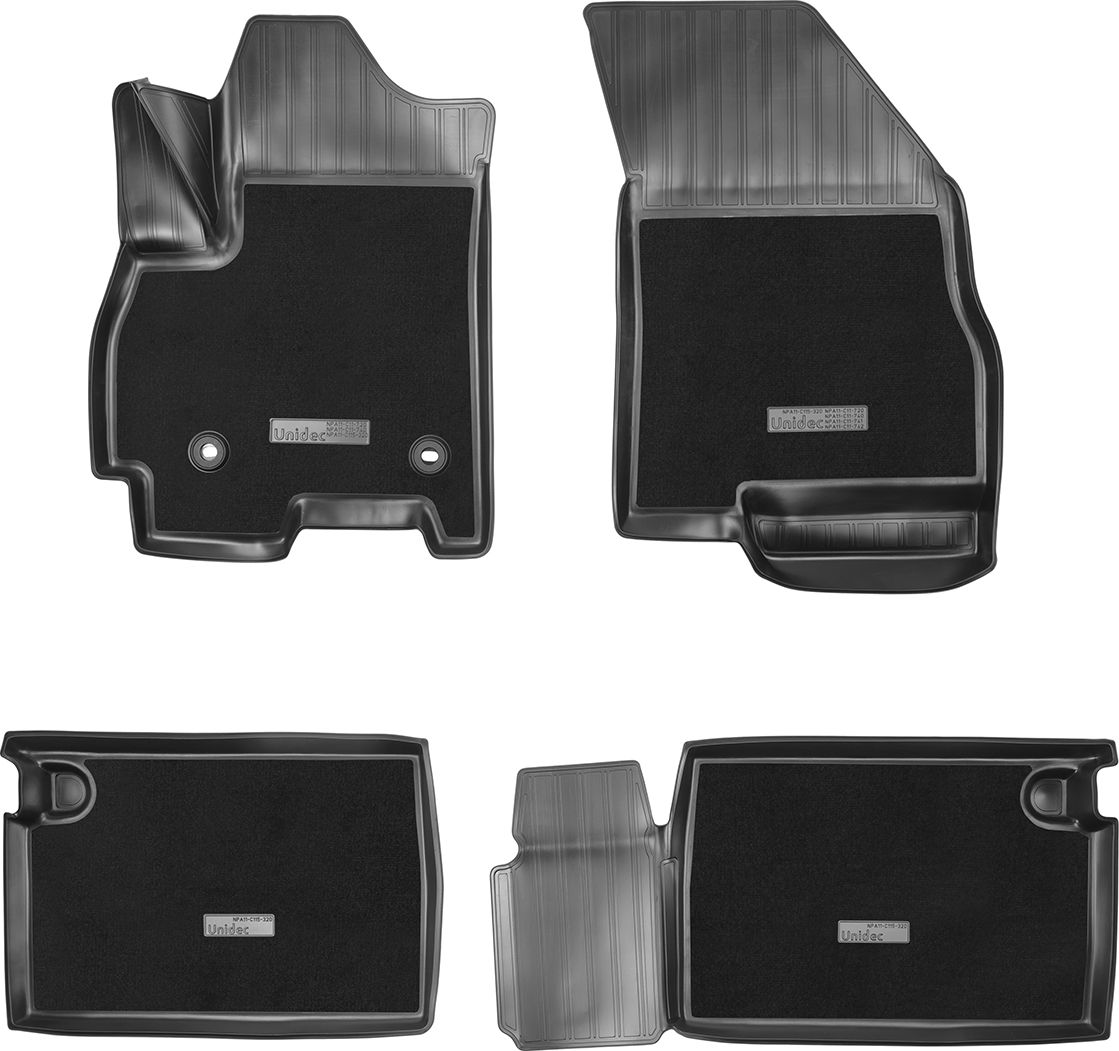 Коврики Норпласт комбинированные для салона Exeed LX 2021-2026. Артикул NPA11-C115-320-CM