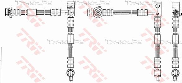 Тормозной шланг TRW передний левый для Nissan Primera P12 2002-2008. Артикул PHD542