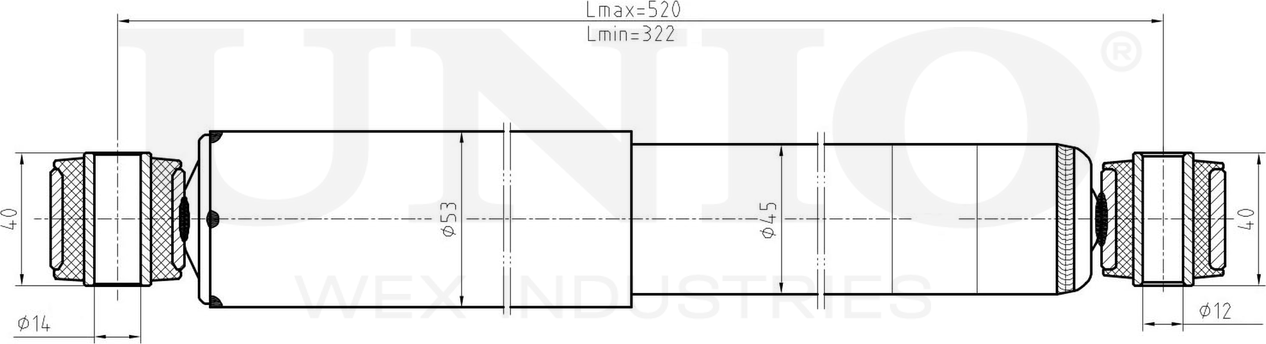 Амортизатор подвески (Unio). Артикул SAB-10446