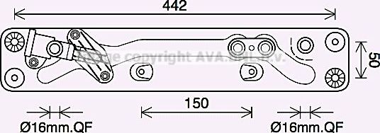 Радиатор масляный (маслоохладитель) для АКПП AVA для BMW X5 II (E70) 2006-2013. Артикул BW3573