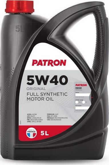 Масло моторное синтетическое (Patron). Артикул 5W405LORIGINAL