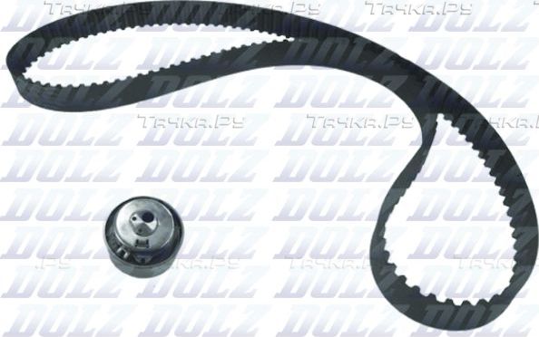 Ремень ГРМ с роликами (комплект) Dolz для Fiat Panda II 2003-2012. Артикул SKD060