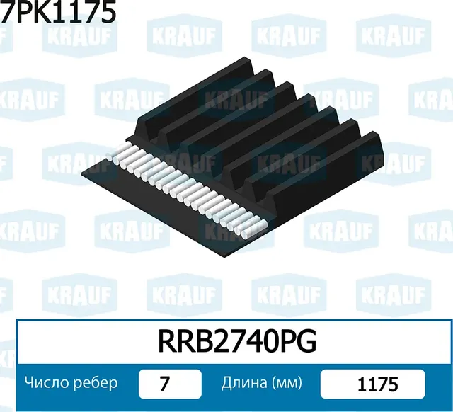 Ремень поликлиновой (Krauf). Артикул RRB2740PG