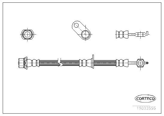 Тормозной шланг Corteco. Артикул 19033555