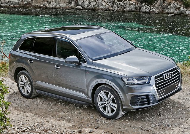 Пороги алюминиевые Rival Premium-Black для Audi Q7 II 2015-2020 2020-2026. Артикул A193ALB.0304.1