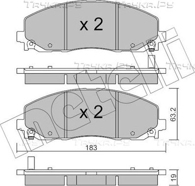 Тормозные колодки Metelli. Артикул 22-0946-0