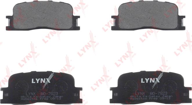 Тормозные колодки LYNXauto задние для Chery Fora (A21) 2004-2012. Артикул BD-7523