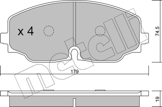 Тормозные колодки Metelli передние для Volkswagen Teramont I 2017-2026. Артикул 22-1171-0