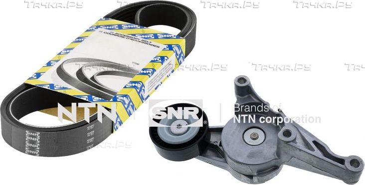 Приводной ремень поликлиновой с роликами (комплект) NTN / SNR для Volkswagen Caddy III 2004-2010. Артикул KA857.50