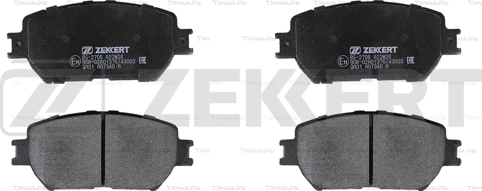 Тормозные колодки Zekkert передние для Toyota Mark X I 2004-2009. Артикул BS-2706
