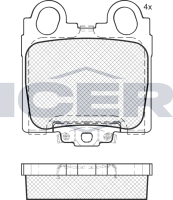 Тормозные колодки Icer. Артикул 182208