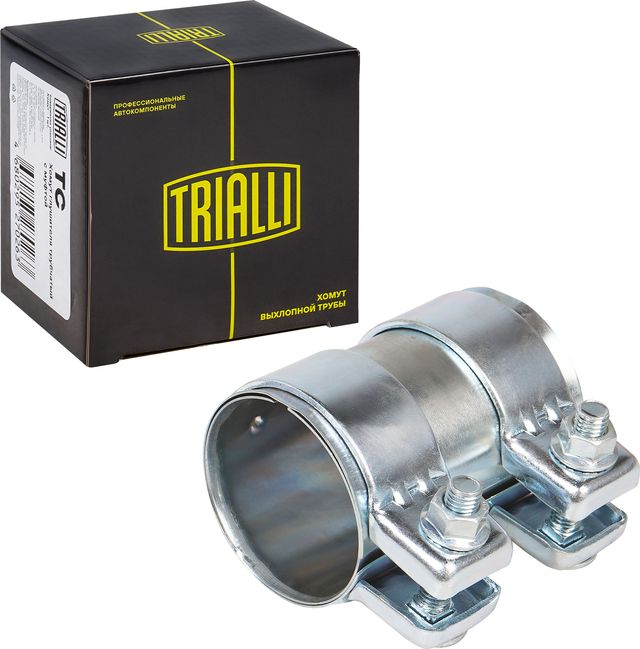 Хомут глушителя трубчатый с муфтой Trialli. Артикул TC 60 Z