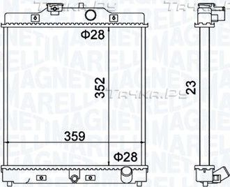 Радиатор охлаждения двигателя Magneti Marelli. Артикул 350213175100
