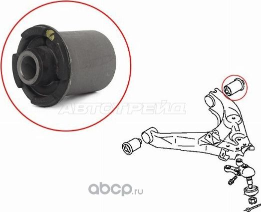САЙЛЕНТБЛОК ПЕРЕДНЕГО НИЖНЕГО РЫЧАГА ЗАДНИЙ MMC DE (SAT). Артикул STMR112711