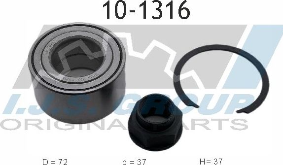 Ступичный подшипник (комплект) IJS Group. Артикул 10-1316