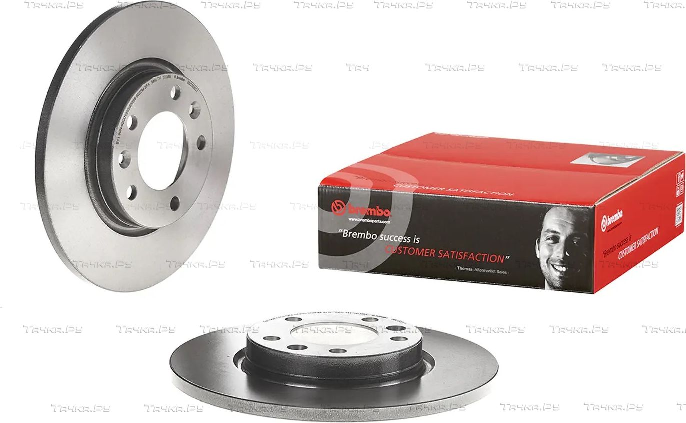 Тормозной диск Brembo PRIME LINE - UV Coated задний для Peugeot Partner III 2018-2026. Артикул 08.C308.11