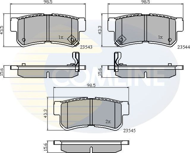 Тормозные колодки Comline Comline задние для Hyundai Trajet I 2000-2008. Артикул CBP31126