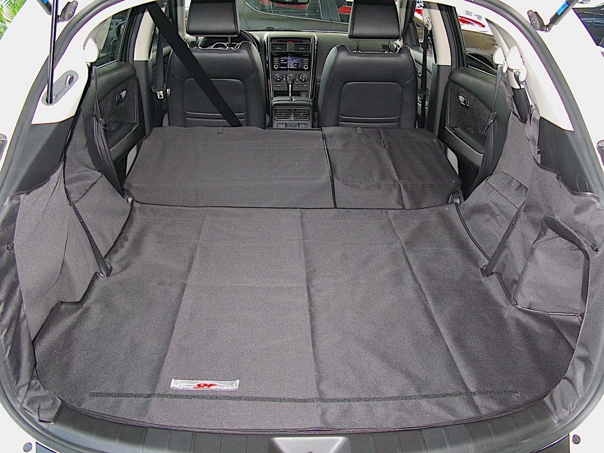 Защитный чехол AUTOSMSTUDIO "Maxi" в багажник автомобиля для Mazda CX-9 I 2009-2015, черный. Артикул TP-MZCX9-MAXI-BL