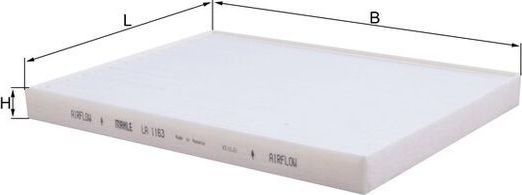 Салонный фильтр Mahle. Артикул LA 1163