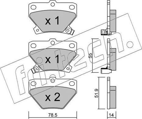 Тормозные колодки fri.tech.. Артикул 439.0