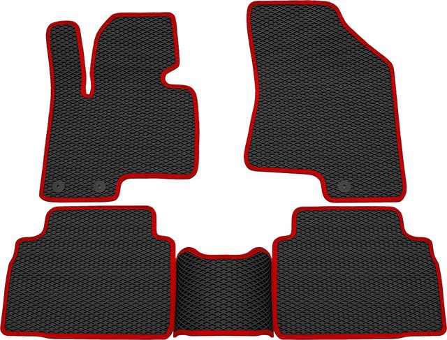 Коврики Rezkon EVA для салона Hyundai ix35 I 2010-2015 Красный кант. Артикул 9020040104