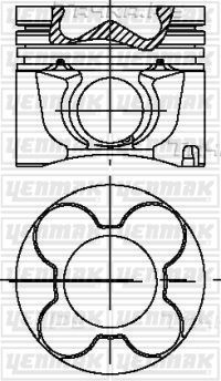 Поршень Yenmak для Opel Omega B 1997-2000. Артикул 31-04217-050