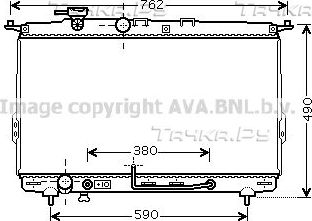 Радиатор охлаждения двигателя AVA для Kia Opirus I 2003-2011. Артикул HYA2107
