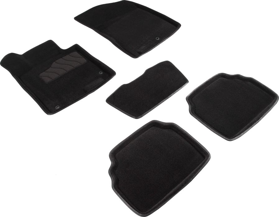 Комплект ковриков 3D Seintex для салона Hyundai Sonata VIII 2019-2026 ЧЕРНЫЕ. Артикул 93053