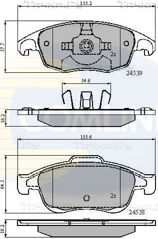 Тормозные колодки Comline Comline передние для Citroen C4 Picasso I 2007-2013. Артикул CBP01719