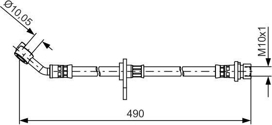 Тормозной шланг Bosch. Артикул 1 987 481 521