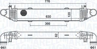 Интеркулер Magneti Marelli. Артикул 351319205040
