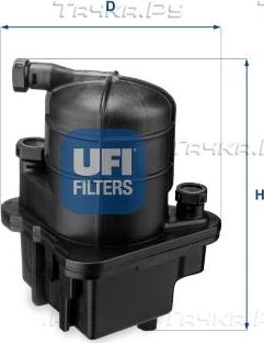 Топливный фильтр UFI для Renault Clio III 2005-2014. Артикул 24.087.00