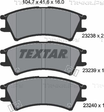 Тормозные колодки Textar. Артикул 2323802