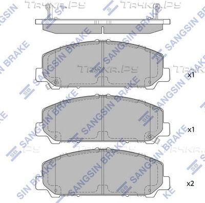 Тормозные колодки Sangsin Hi-Q. Артикул SP1448