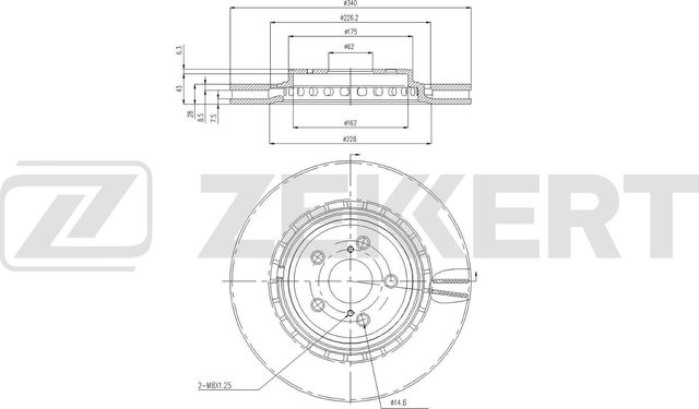 Тормозной диск Zekkert. Артикул BS-6860