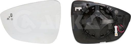 Зеркальное стекло бокового зеркала Alkar левое для Ford Focus IV 2018-2026. Артикул 6435471