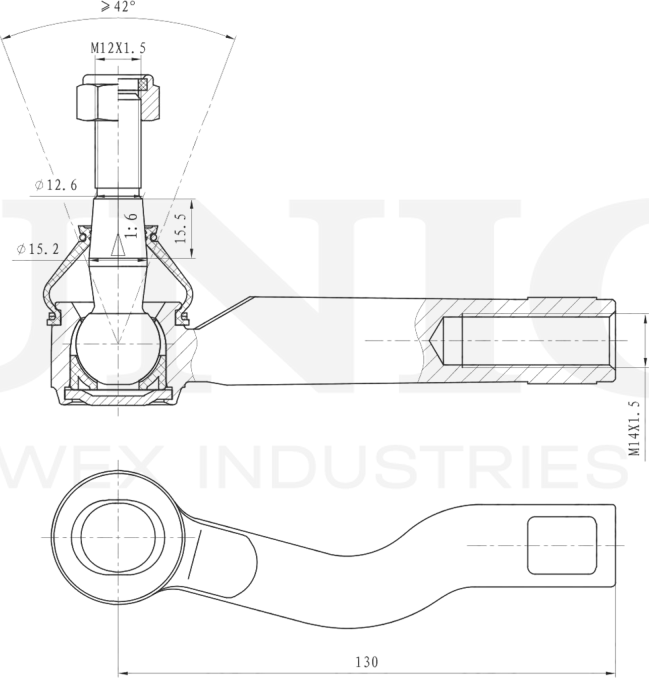 Наконечник рулевой тяги (Unio). Артикул SSP-10187