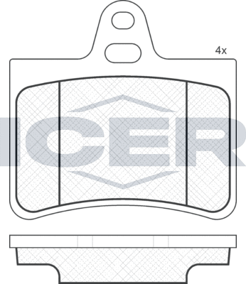 Тормозные колодки Icer. Артикул 181407