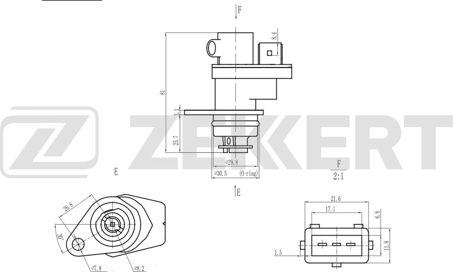 Датчик скорости Zekkert. Артикул SE-8515