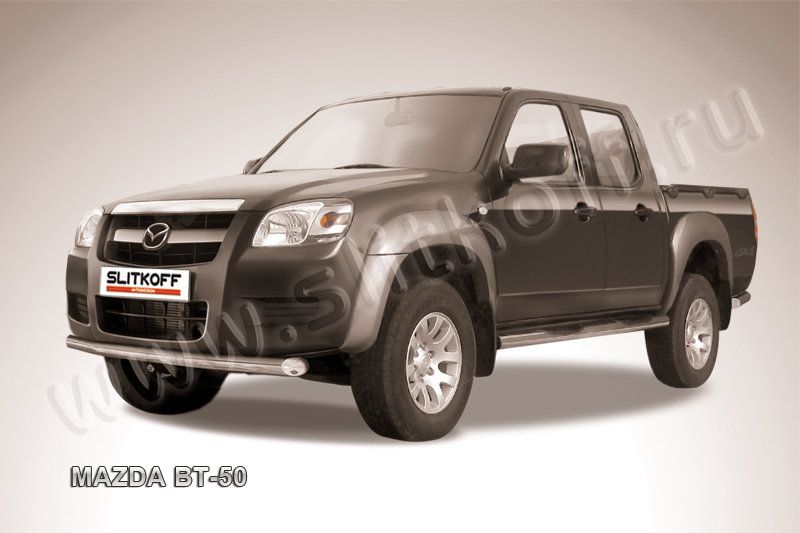 Защита Slitkoff переднего бампера d76 для Mazda BT-50 I 2006-2011. Артикул MZB008