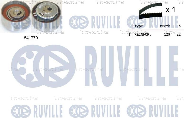 Ремень ГРМ с роликами (комплект) Ruville для Fiat Fiorino III 2008-2026. Артикул 550264