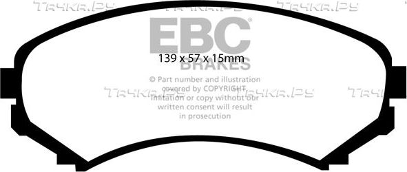 Тормозные колодки EBC Brakes. Артикул DP61619