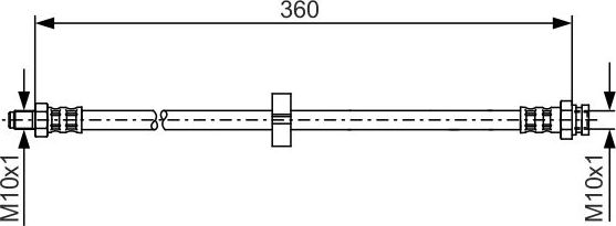 Тормозной шланг Bosch для Fiat Ducato II 2002-2006. Артикул 1 987 481 002
