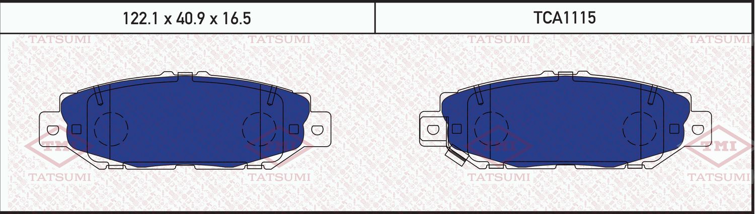 Колодки тормозные LEXUS GS 300 93-97/TOYOTA SUPRA 3.0 93-98 задние SemiMetallic (Tatsumi). Артикул TCA1115