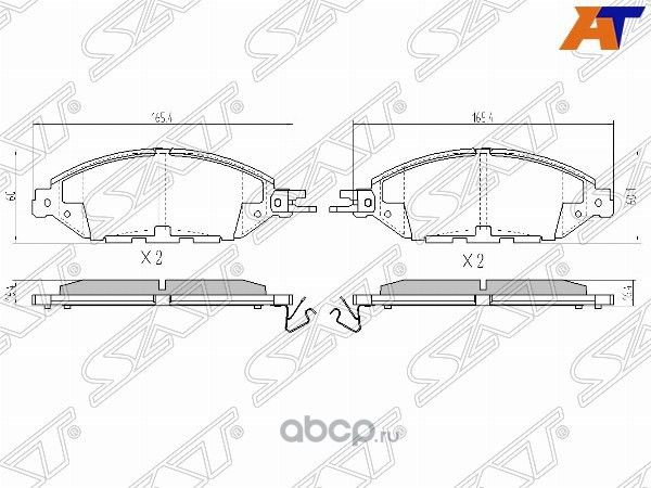 Колодки тормозные FR NISSAN MURANO Z52 16-PATHFIN (SAT). Артикул STD10603JA0B