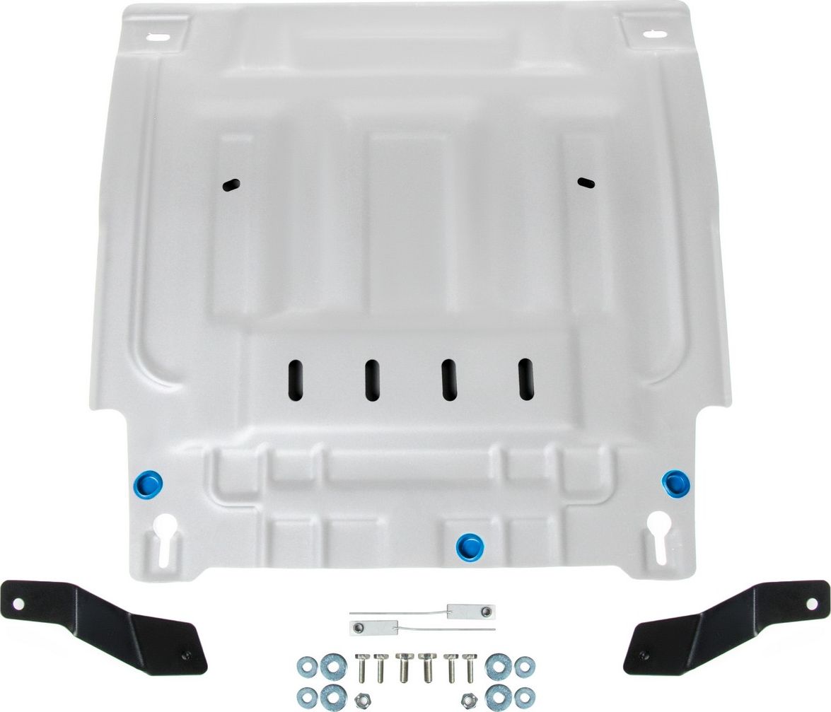 Защита алюминиевая Rival для картера и КПП Hyundai Creta II FWD 2021-2026. Артикул 333.2392.1