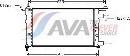 Радиатор охлаждения двигателя AVA. Артикул OL2261