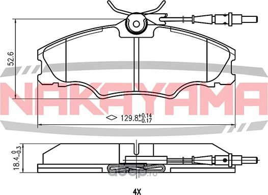 Колодки тормозные (Nakayama). Артикул HP8053NY
