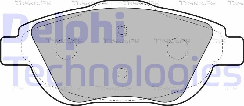 Тормозные колодки Delphi (Low-Metallic) передние для Citroen C3 Aircross 2017-2026. Артикул LP2164