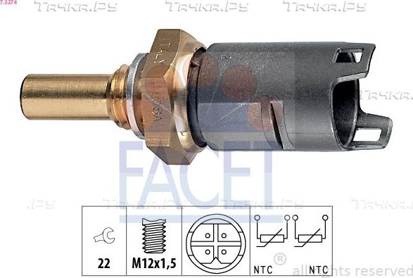 Датчик температуры охлаждающей жидкости Facet Made in Italy - OE Equivalent для BMW 5 IV (E39) 1995-2004. Артикул 7.3274